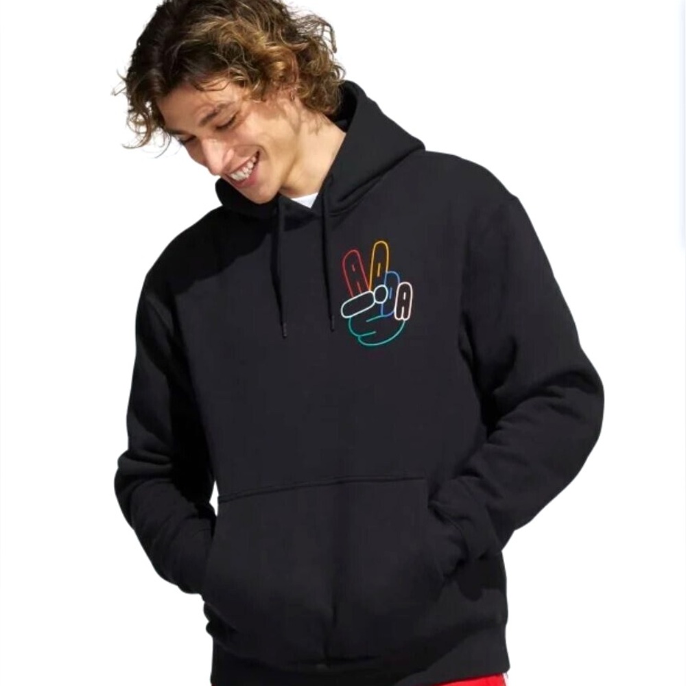 Adidas OG Peace Sign Pullover Hoodie Sweatshirt